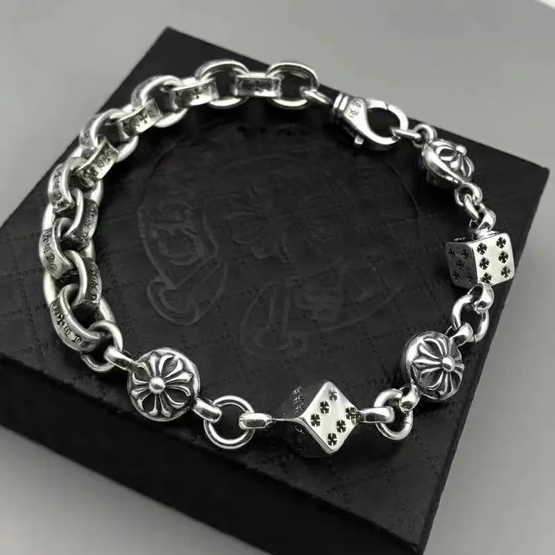 Aggressive Cross Bracelet Men's Trendy Retro Bracelet Thick