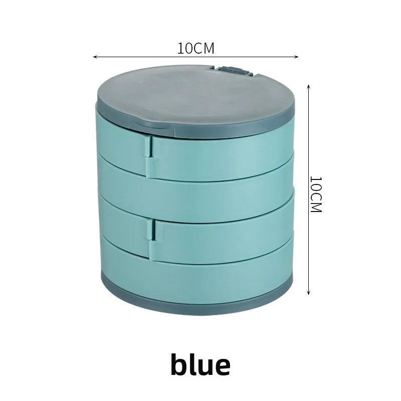 Rotating ear studs earrings earrings jewelry storage box rack small exquisite packing jewelry internet celebrity ear clip bag multi-layer box