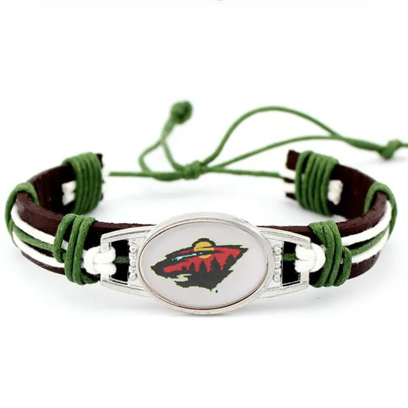 Hot NHL National Hockey League National Hockey League Leather Bracelet