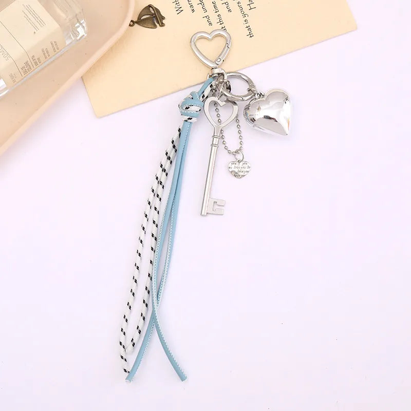 Simple Style Heart Shape Key Pu Leather Valentine'S Day Keychain