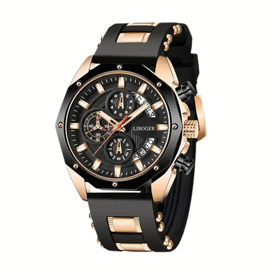 Men's quartz watches fashion silicone tape watches explosions multi-functional calendar fashion watches wholesale a generation of hair
