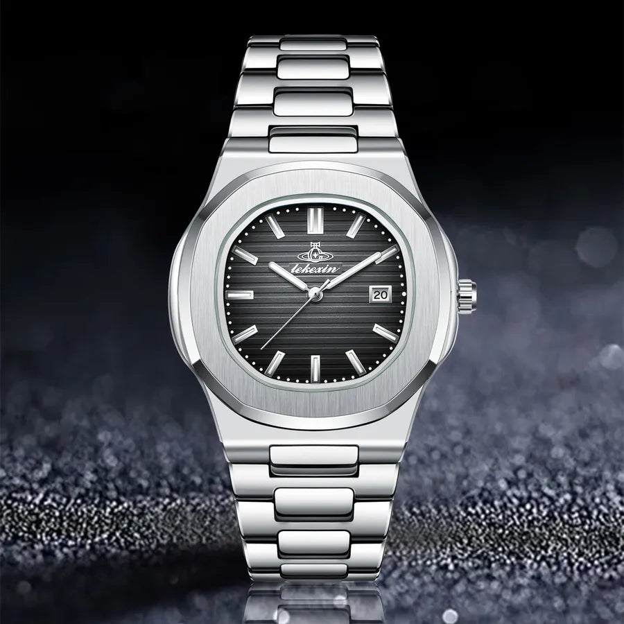 Business Solid Color Butterfly Double Snap Quartz Men's Watches