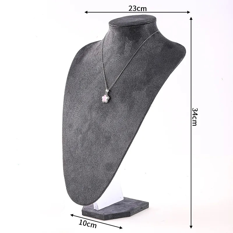 1 Piece PU velvet Classic Style Solid Color Jewelry Display Bust