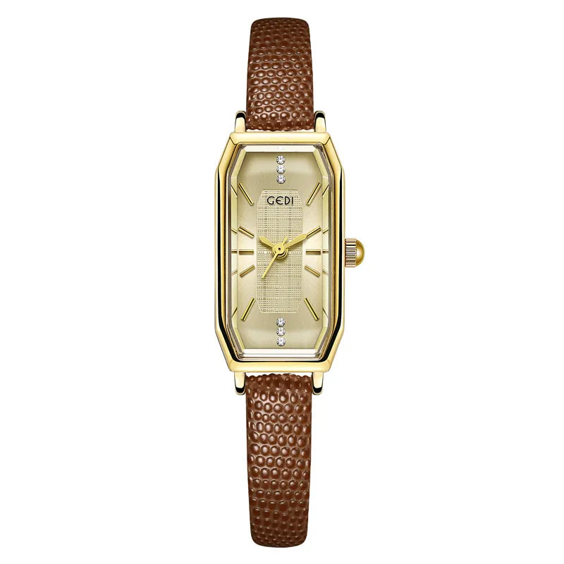 Vacation Simple Style Solid Color Buckle Quartz Watch Women's Watches