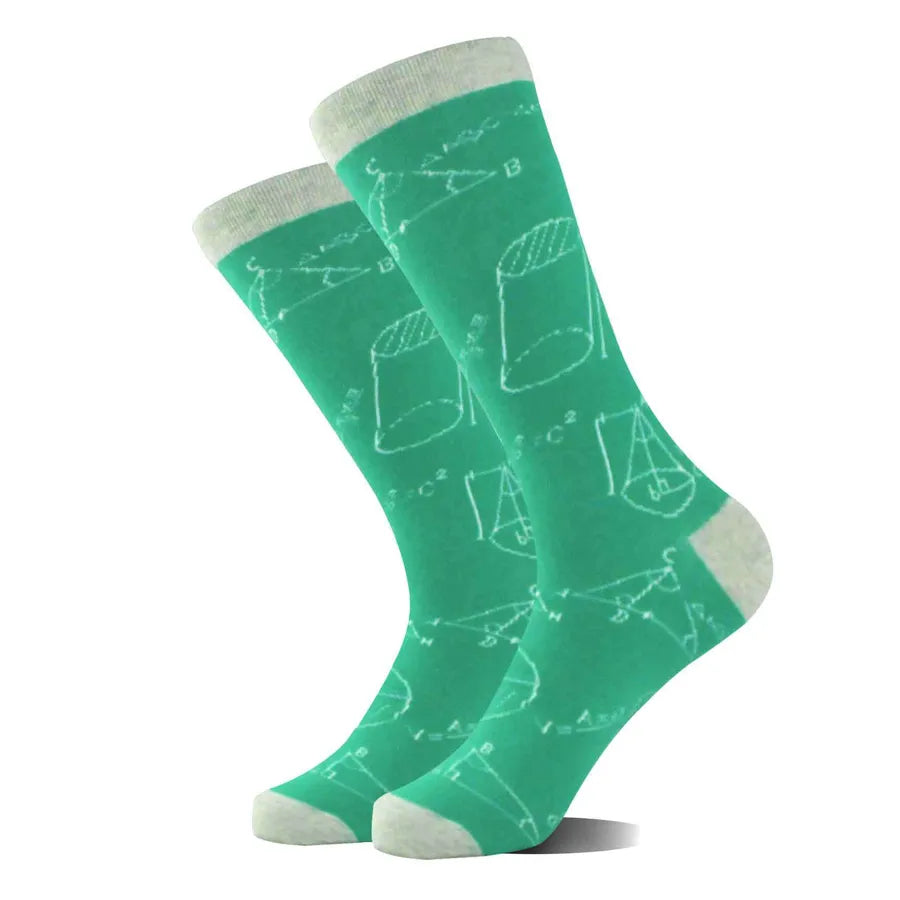 men's casual geometric cotton crew socks a pair