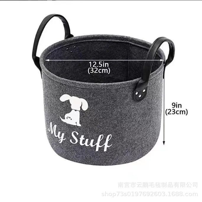 Factory direct dog toy felt storage box home storage basket sundries dirty clothes storage bag storage basket