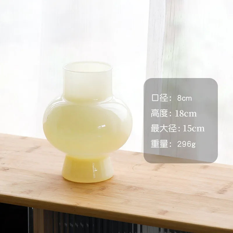 European-style retro glass vase personalized creative living room office water-raising flower arrangement container ornaments decorative crafts