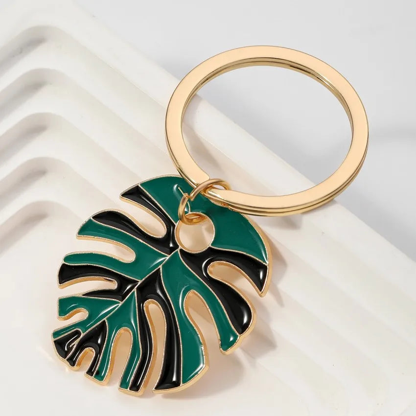 Bohemian Leaves Metal Unisex Bag Pendant Keychain