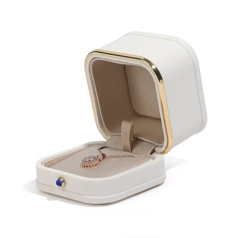 1 Piece Pu Leather Luxurious Holiday Daily Solid Color Jewelry Boxes