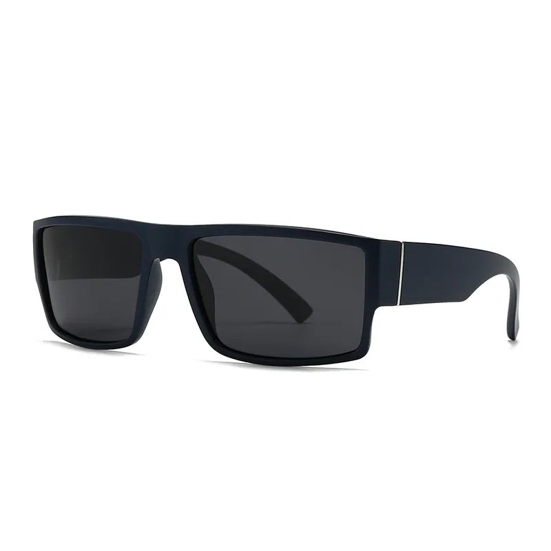 Casual Solid Color PC Polarized Light Square Full Frame Men's Sunglasses
