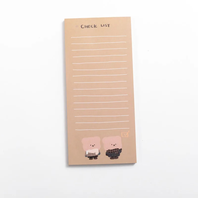korean style ins cookie bear notepad tearable portable notes left sticky notes memo small book