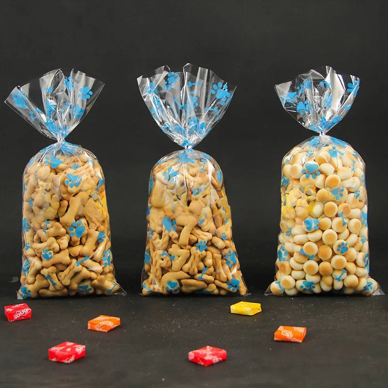 New in stock animal paw print candy bag festival party cellophane bag baking bag OPP bag