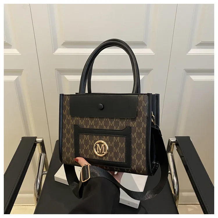 Fashion Printing Fashionable New Large Capacity Texture Gilding Letters Women's Tote Messenger Shoulder Handbag