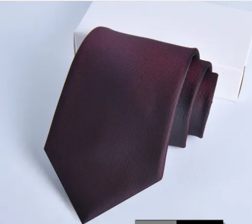 business solid color polyester men's tie