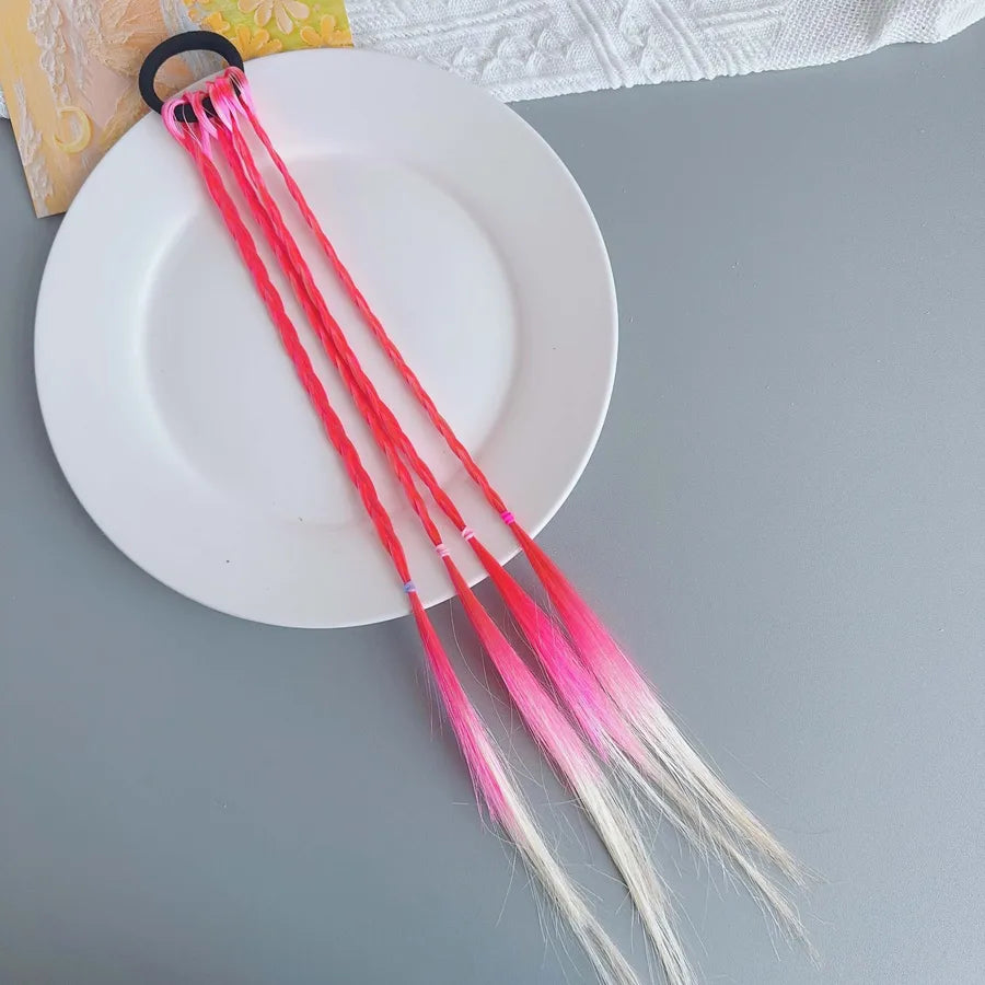 Cute Girl'S Solid Color Artificial Chemical Fiber Hair Tie
