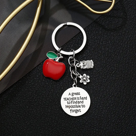 Explosions teacher's Day Gift Engraving Stainless Steel Keychain teacher Valentine's Day Birthday Commemoration