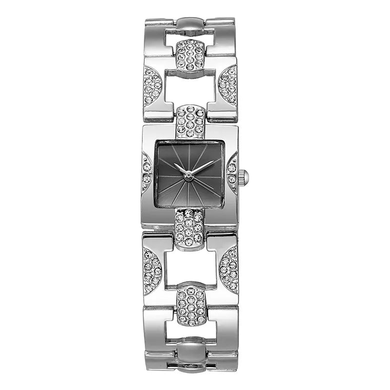 Vacation Simple Style Solid Color Jewelry Buckle Quartz Watch Women's Watches