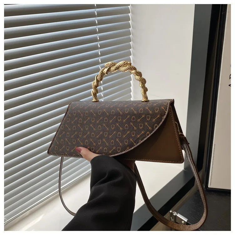 Spring Retro Simplicity Handbag Stylish Textured Women's Handbag Crossbody All-Match Women Bag