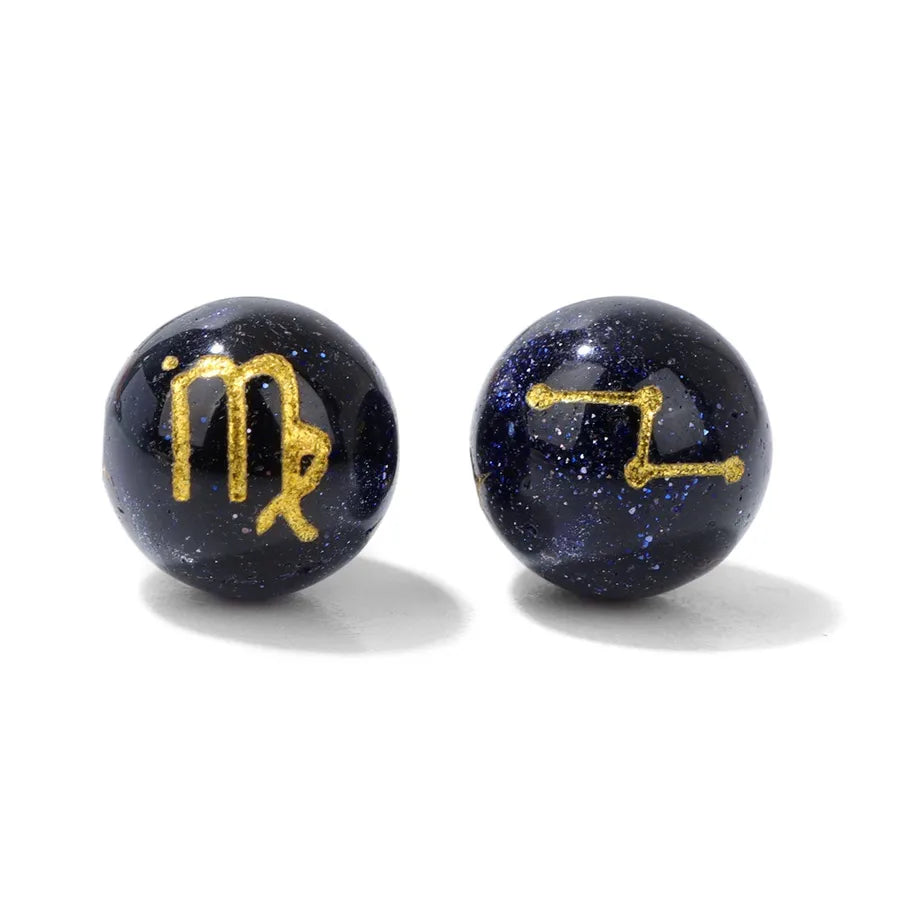 1 Piece Diameter 10mm Stone Constellation Beads