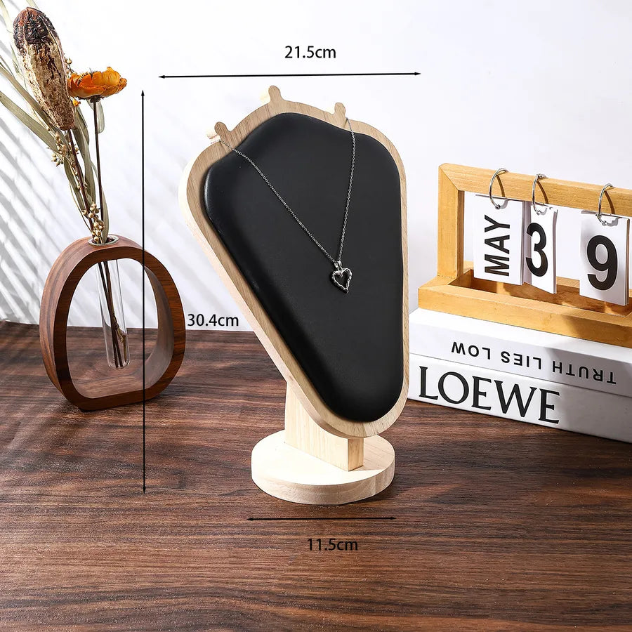 1 Piece solid wood Classic Style Solid Color Jewelry Display