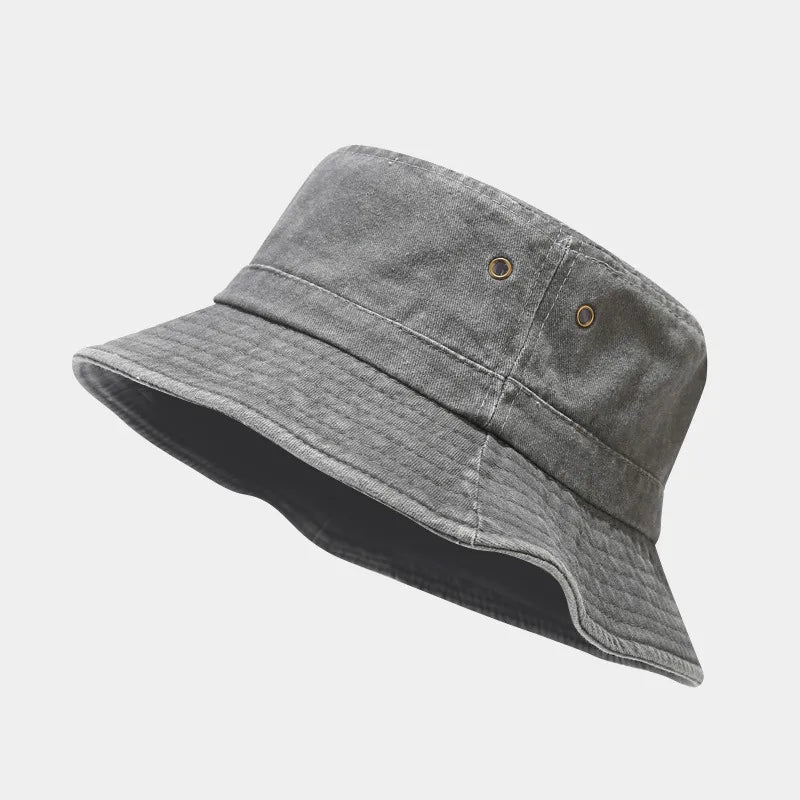 women's elegant basic simple style solid color patchwork flat eaves bucket hat