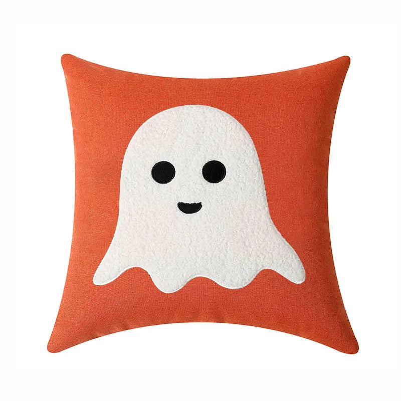 Halloween Ghost Cushion Covers Living Room Sofa Pillow Office Chair Pad Cartoon Anime Simple Style Ghostly Spooky Decor