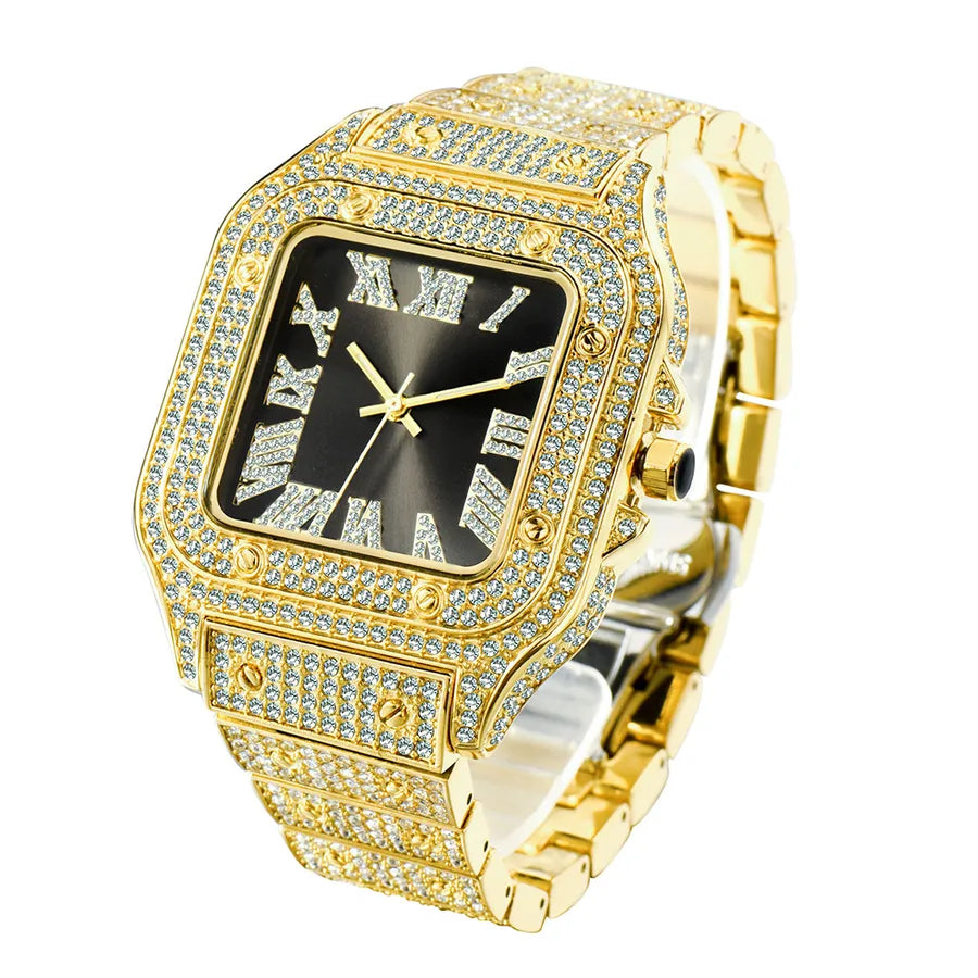 Fashion Geometric Butterfly Double Snap Quartz Men's Watches