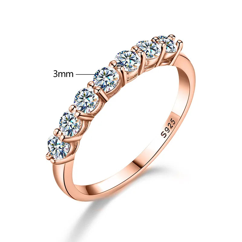 925 Sterling Silver Moissanite Geometric Rings