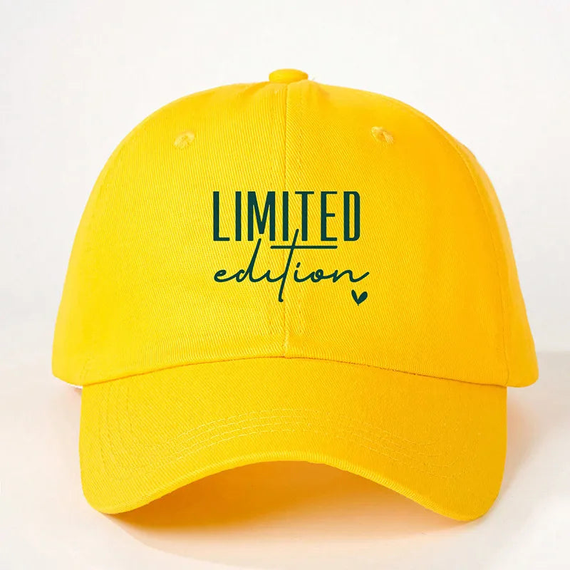 Unisex INS Style Casual Vacation Vocabulary Words/Name Curved Eaves Baseball Cap