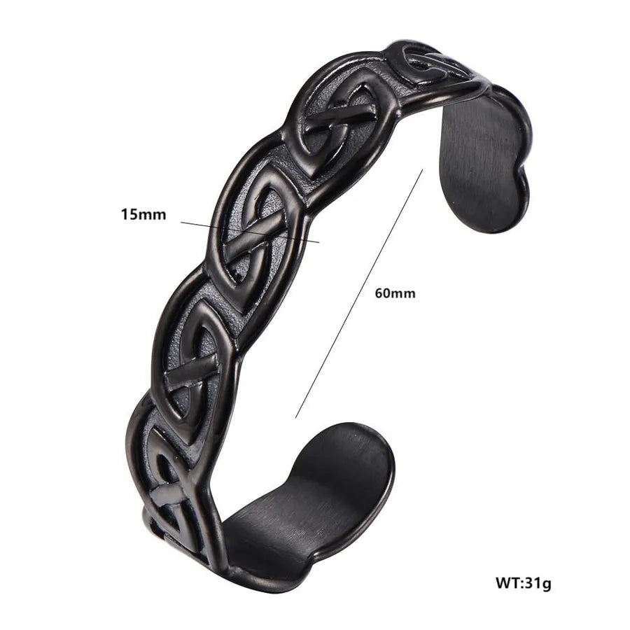 Retro Punk Tribal 304 Stainless Steel Criss Cross 18K Gold Plated Men's