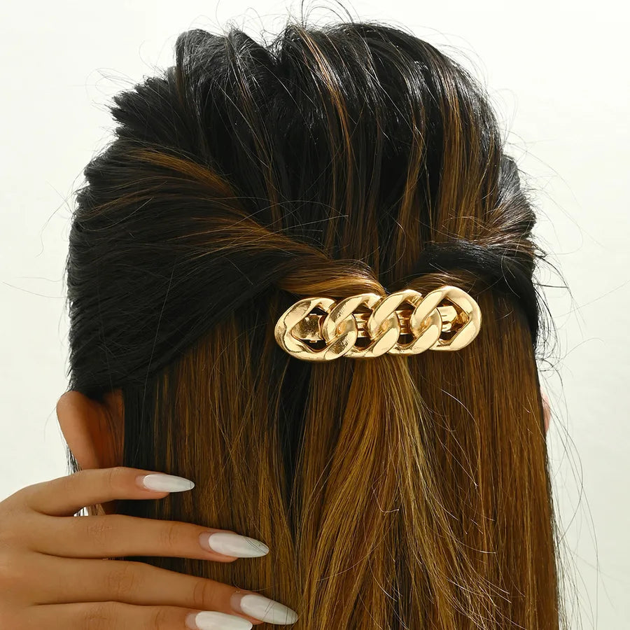 Elegant Women's Solid Color Alloy Hair Clip
