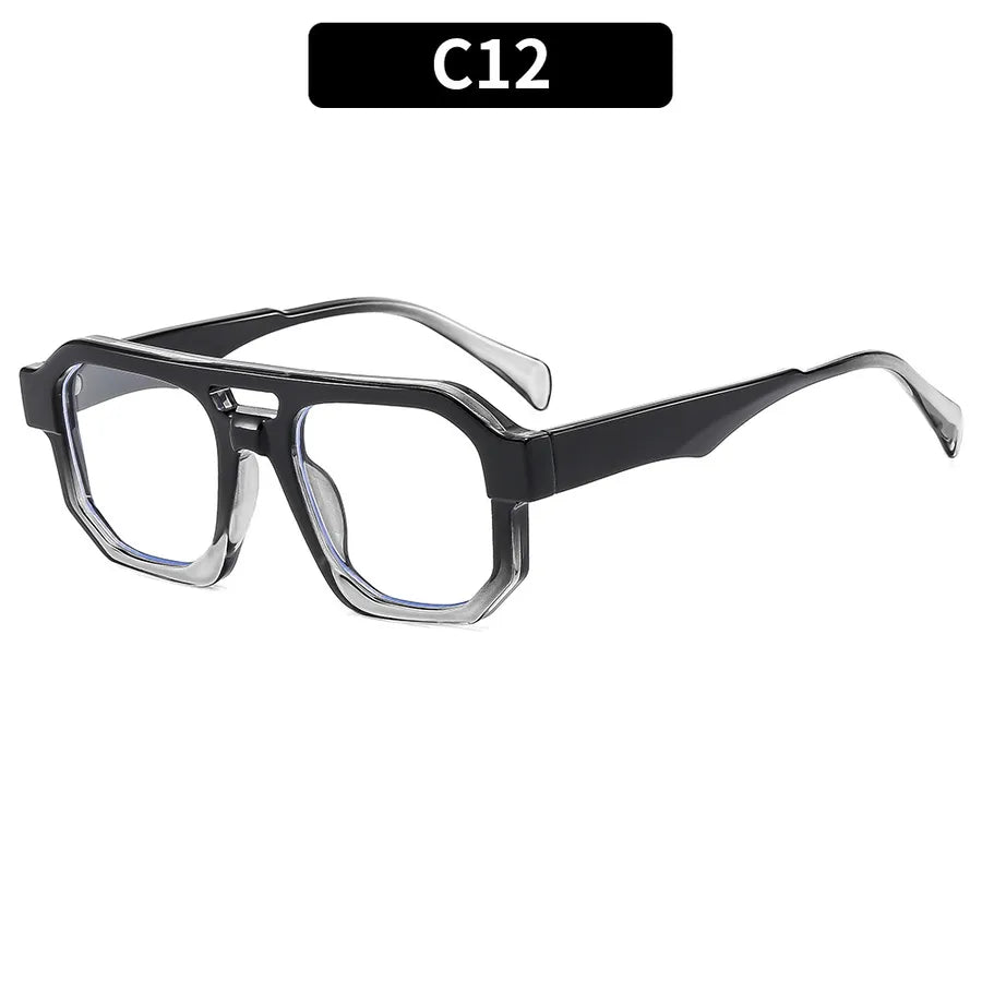 Casual Solid Color Ac Square Full Frame Men's Sunglasses