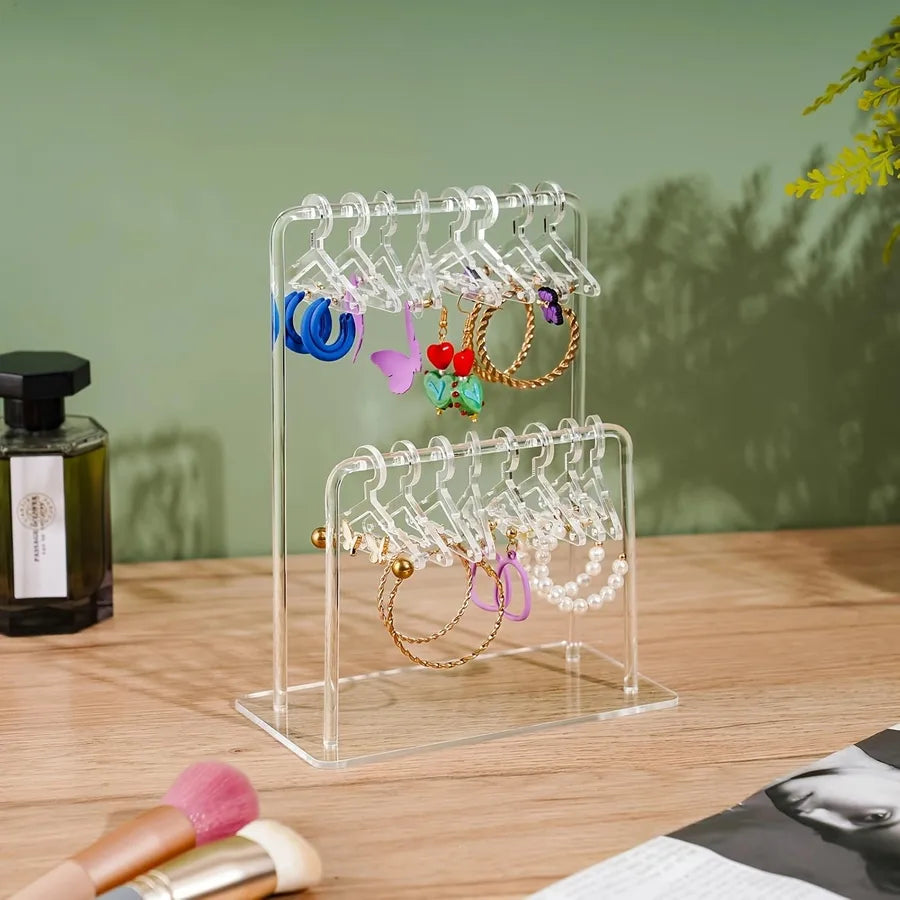 Hanging Personalized Earring Holder Acrylic Costume Frame Earrings Storage Display Rack