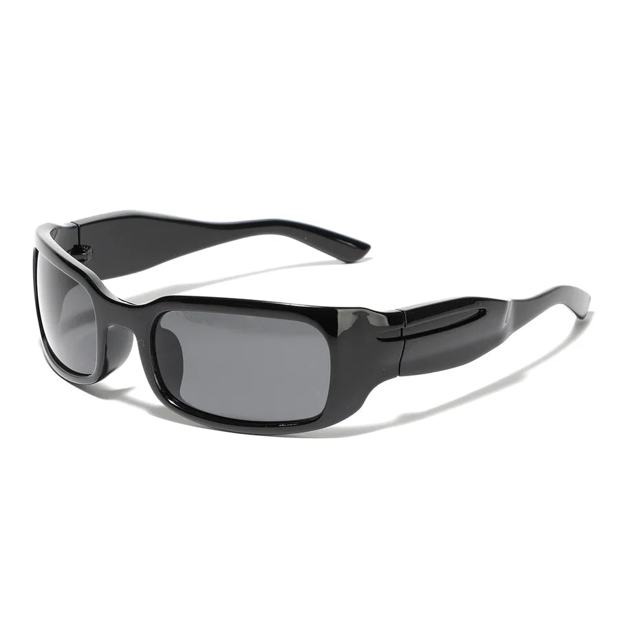 retro color block ac square full frame men's sunglasses