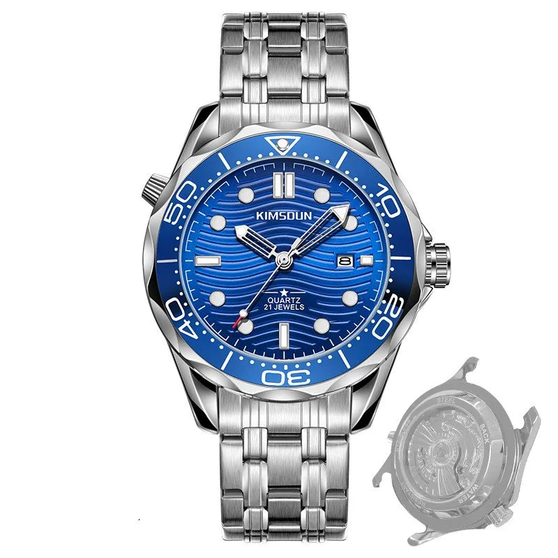 Simple Style Color Block Butterfly Double Snap Quartz Men's Watches