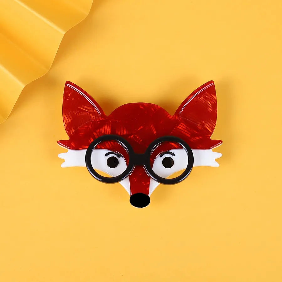 Cute Pin Fox Arylic Stoving Varnish Unisex Brooches