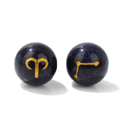 1 Piece Diameter 10mm Stone Constellation Beads