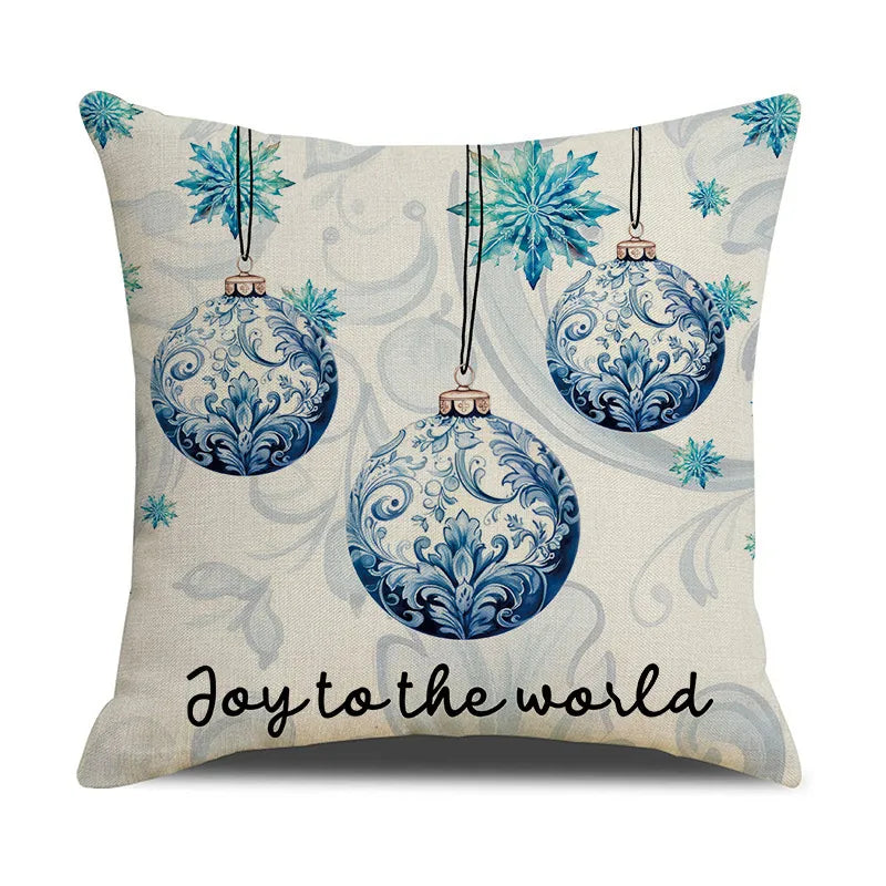 Christmas Vacation Santa Claus Linen Pillow Cases Couch & Sofa Decor