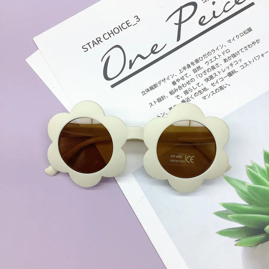 Children's Fashionable Cute Sunflower Sunglasses Baby UV Protection Multi-color Glasses Outdoor Sports Fishing Traveling Driving