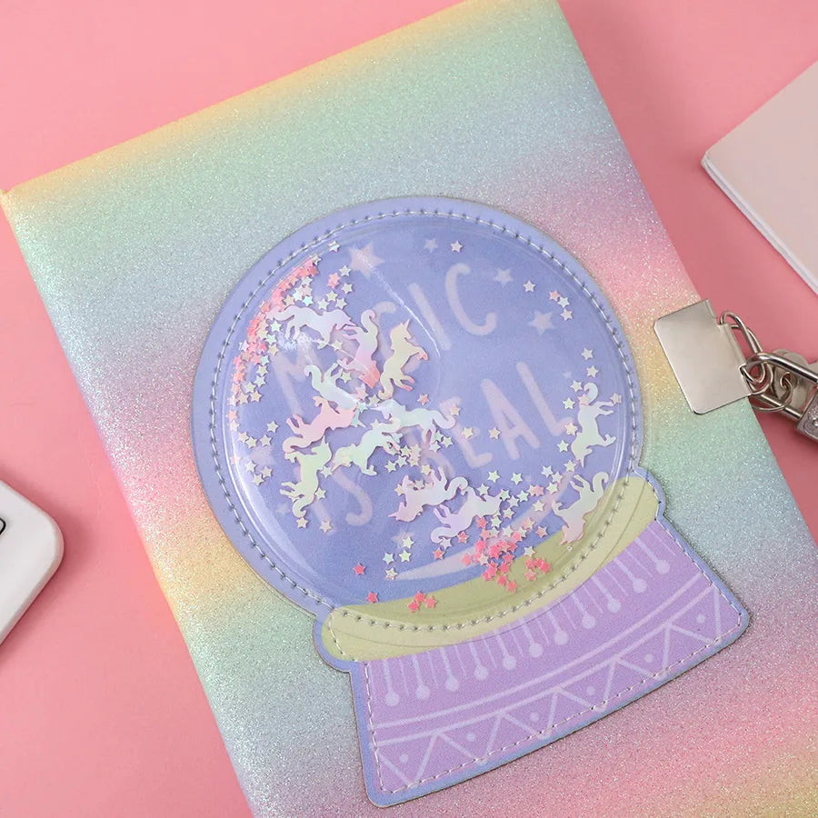 Cute Bear Plush Notebook With Lock Creative Children's Diary Book Colorful Wooden Pulp Material Animal Shaped Stationery
