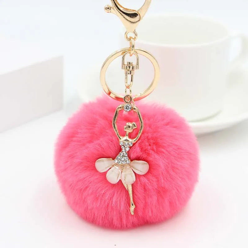 Basic Classic Style Human Plush Women's Bag Pendant Keychain