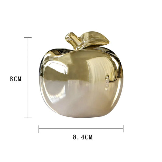 Modern Simple European Nordic Style Home Accessories Creative Christmas Gift Golden Silver Apple Ceramic Ornaments