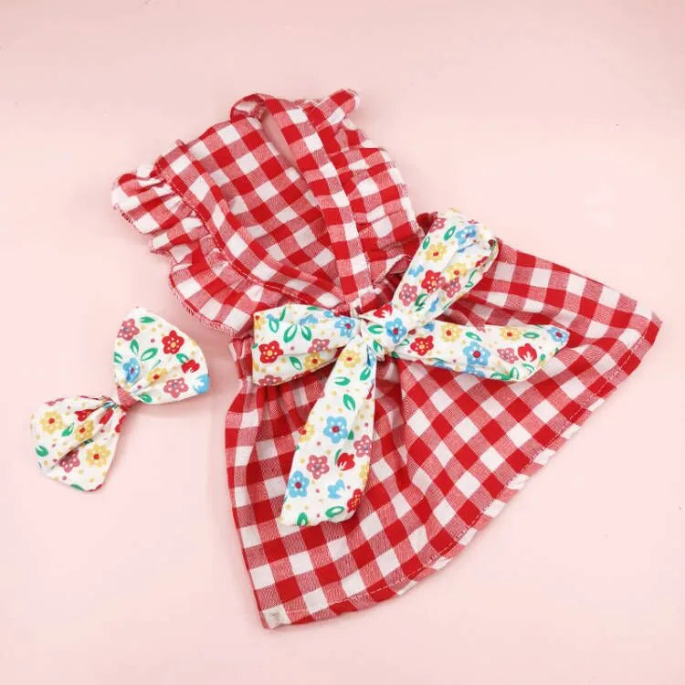 sweet polyester bow knot pet clothing