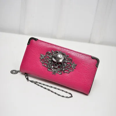 unisex small all seasons pu leather solid color punk square zipper clutch bag