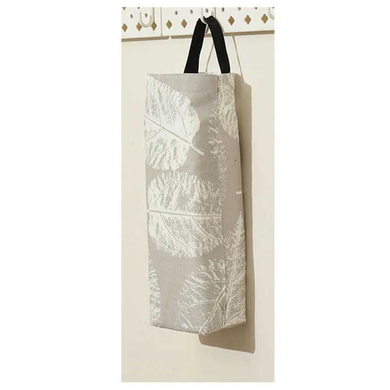 Japanese Style Leaves Plaid Butterfly Polyester storage bag