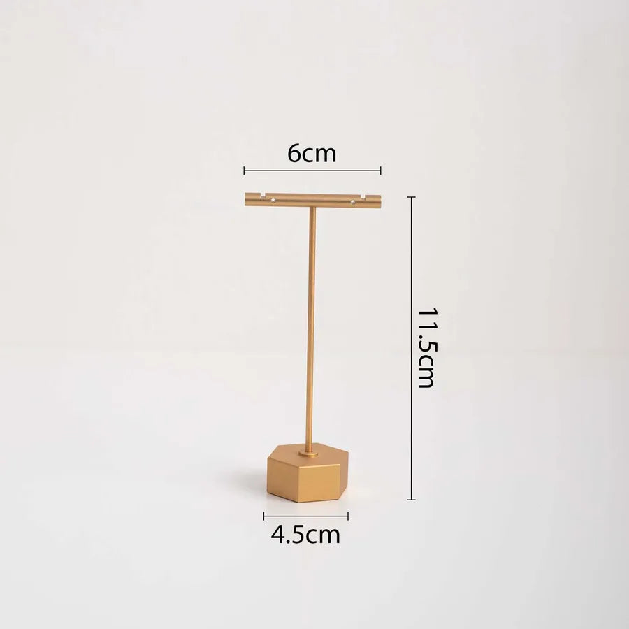 Retro Walnut Color Jewelry Display Stand Ring Earring Necklace Stall Jewelry Accessories Display Plate Shop Counter Top
