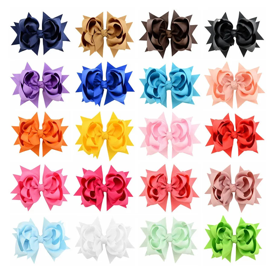 new simple flower fishtail bow hairpin set