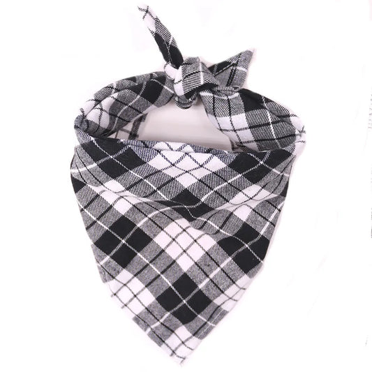retro cotton christmas lattice pet saliva towel
