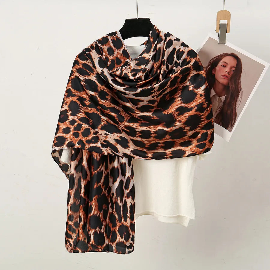 women's lady flower cloud brocade printing scarf