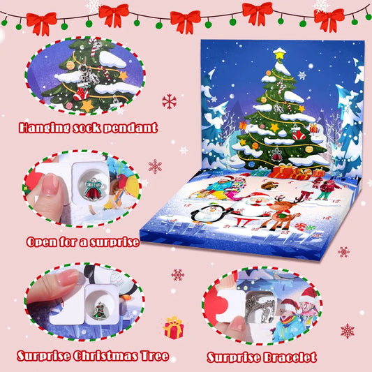 1 Set Alloy Christmas Hat Santa Claus Pendant Chain Jewelry Accessories